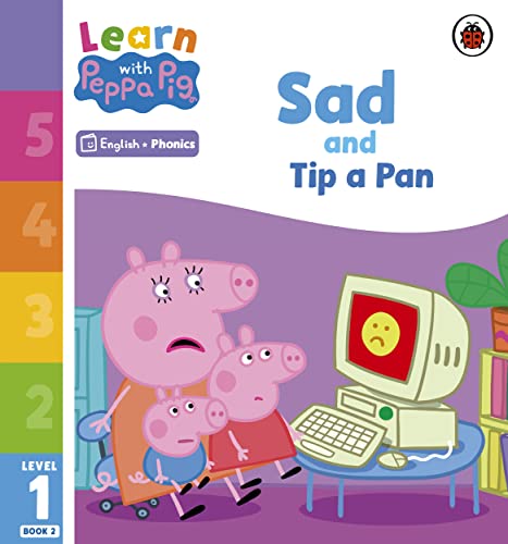 Learn with Peppa Phonics Level 1 Book 2 – Sad and Tip a Pan (Phonics Reader)