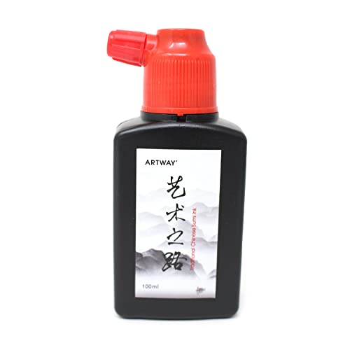 Artway Tinta china Sumi - Tinta de dibujo china negra densa - 100 ml