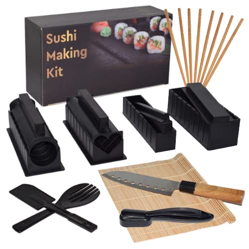 12pcs. Kit sushi, utensilios para hacer sushi de forma fácil y divertida. Moldes Sushi kit para hacer en casa como un profesional libre de BPA