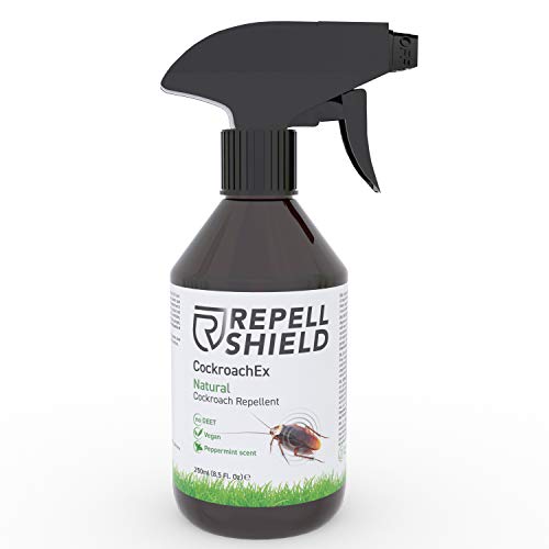 RepellShield Spray Repelente con Aceite Escencial de Menta - Spray Protección Anticucarachas Natural y Duradera - Alternativa Ideal a Mata Cucarachas Profesional, 250 ml