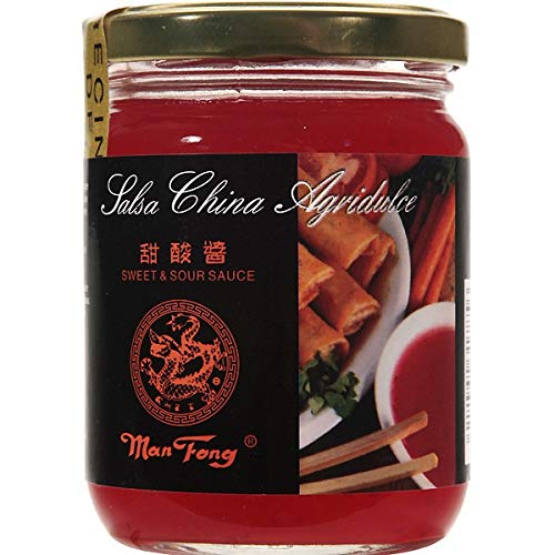 Man Fong- Salsa China Agridulce - Con Piña Triturada- Ideal para Darle un Sabor Exótico a tus Comidas - 235 ML