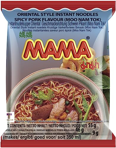 Mama Fideos Instantáneos, Moo Nam Tok, 55 g